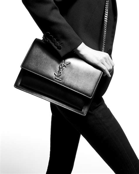 ysl sunset black and white|SUNSET medium IN SMOOTH LEATHER .